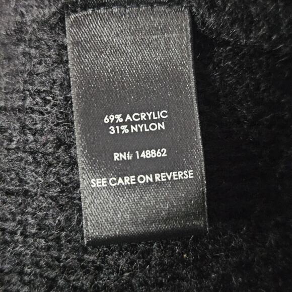 Torrid Long Sleeve Notched Collar Long Cardigan Sweater Black 2 2x 18 20 #A08689 - Picture 7 of 7